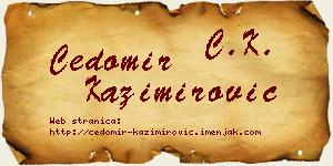Čedomir Kazimirović vizit kartica